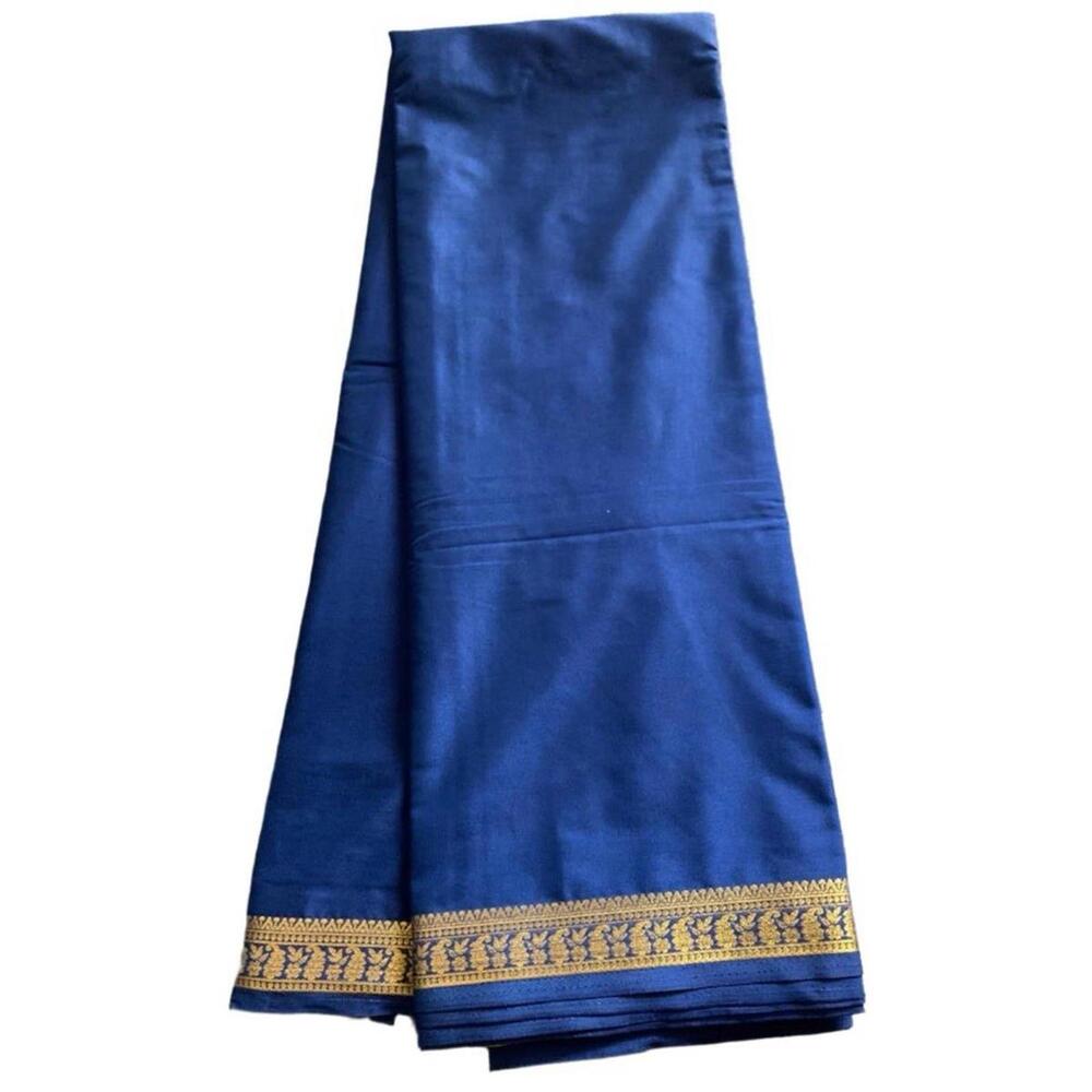 Navy blue Pure Mysore Silk saree sari party wear women Engagement south indian